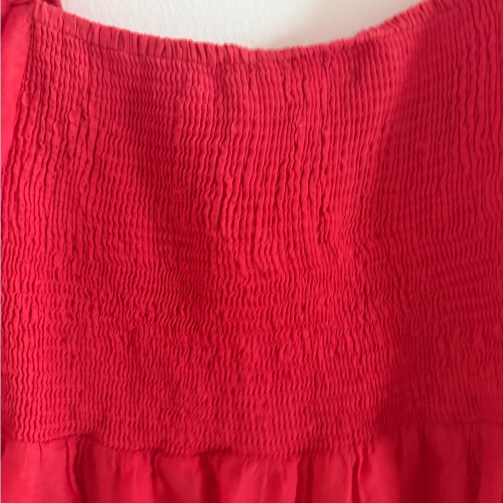 Red Puff Sleeve Dress - Picture 6 of 6